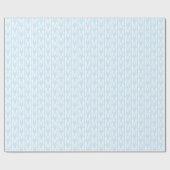 Papier Cadeau Moderne bleu clair blanc personnalisé monogramme i (Plat)