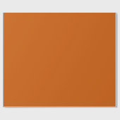 Papier Cadeau Moderne Burnt Orange Plain Couleur Solide (Plat)