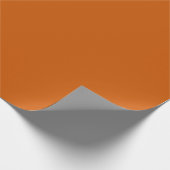 Papier Cadeau Moderne Burnt Orange Plain Couleur Solide (Coin)