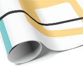 Papier Cadeau Moderne du milieu du siècle atomique (Coin rond)