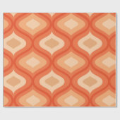 Papier Cadeau Moderne du milieu du siècle ogee orange et beige  (Plat)