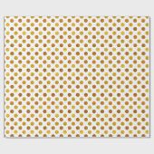 Papier Cadeau Moderne Elégant Simple Classy Pois d'or blanc (Plat)