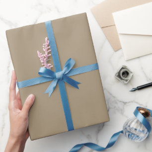 Papier Cadeau Moderne Élégant Taupe Anniversaire Mariage 