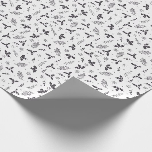 Papier Cadeau Moderne Élégante Botanique Noël Gite Cadeau (Coin)