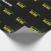 PAPIER CADEAU MODERNE ET MODERNE PERSONNALISABLE NOIR VÉRIFIÉ (Coin)