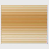 Papier Cadeau Moderne Ferme Rustique Rétro Moutarde Rayée (Plat)