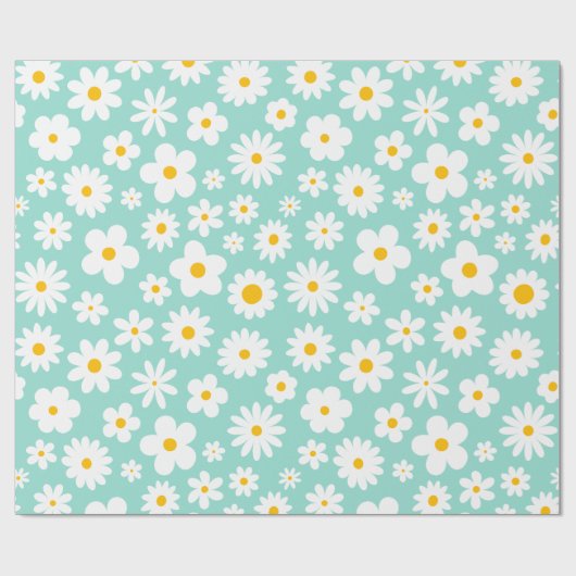 Papier Cadeau Moderne Flat Graphic Daisy Oeuf de Robin N'importe (Plat)