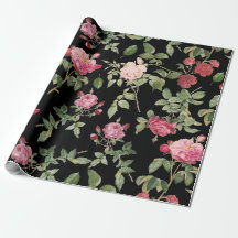 Moderne Floral rose Rose noir
