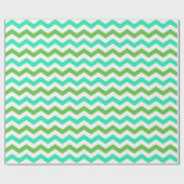 Papier Cadeau Moderne, frais, tendance vert, chevron blanc (Plat)