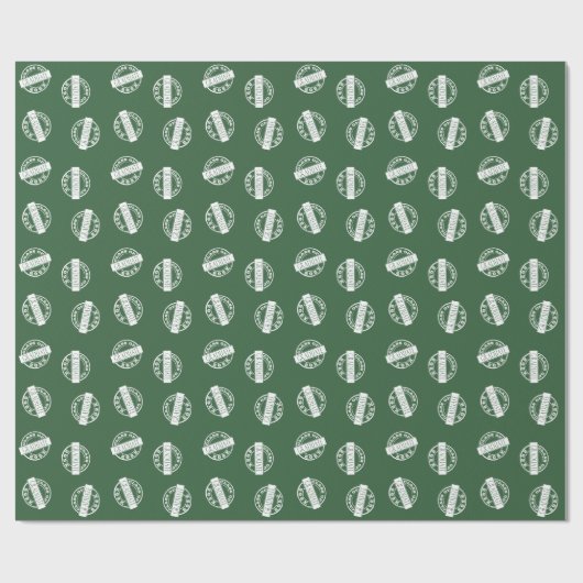Papier Cadeau Moderne Green Custom Graduation Année d'études (Plat)