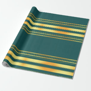 Papier Cadeau Moderne Green Gold Luxury Linen Texture Collection