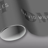 Papier Cadeau Moderne Gris Foncé & Noms et Monogramme Éditable N