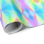 Papier Cadeau Moderne irisé pastel couleur arc-en-ciel (Coin rond)