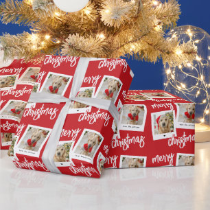 Papier Cadeau Moderne Joyeux Noël 2 Photo de Chien