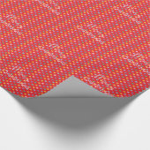 Papier Cadeau Moderne Joyeux Noël Rouge (Coin)
