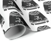 Papier Cadeau Moderne Joyeux Tout Jeu de Noël (Coin rond)