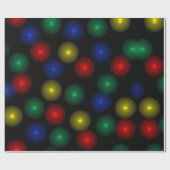 Papier Cadeau Moderne ludique luisant bokeh lumières de Noël fes (Plat)