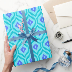 Papier Cadeau Moderne Luxueux Initial Contemporain Féminin
