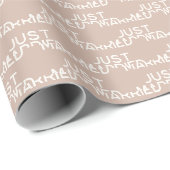 Papier Cadeau Moderne Mariés de frais Rose Blush (Coin rond)