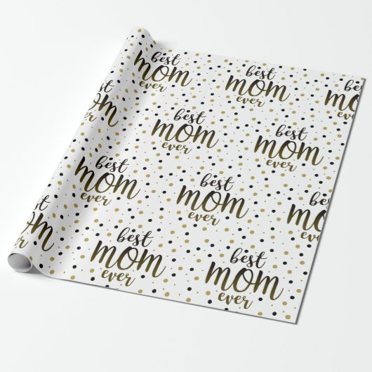 Papier Cadeau Moderne, Meilleure maman jamais (Déroulé)