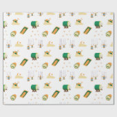 Papier Cadeau Moderne mignon Ramadan Aïd Moubarak blanc (Plat)