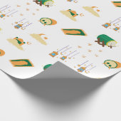 Papier Cadeau Moderne mignon Ramadan Aïd Moubarak blanc (Coin)