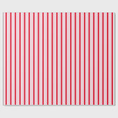 Papier Cadeau Moderne Noël rayures rose rouge (Plat)