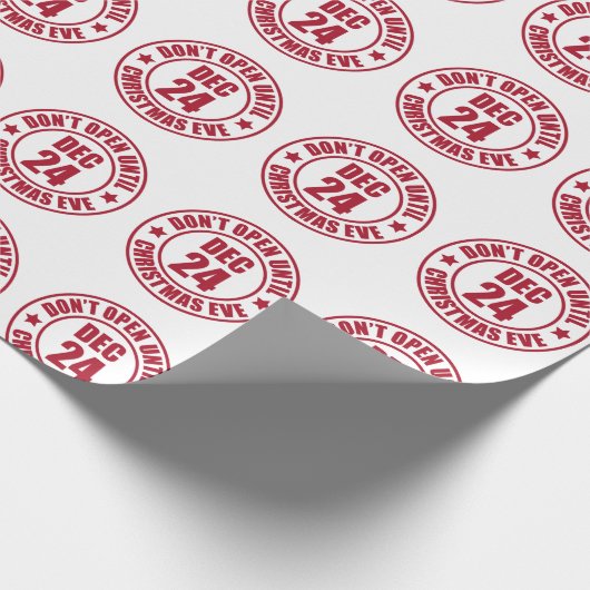 Papier Cadeau Moderne N'Ouvre Pas Jusqu'À Noël Même Le Timbre (Coin)