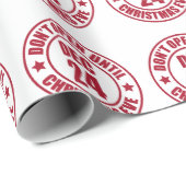 Papier Cadeau Moderne N'Ouvre Pas Jusqu'À Noël Même Le Timbre (Coin rond)