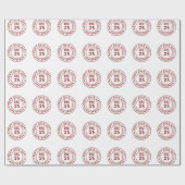 Papier Cadeau Moderne N'Ouvre Pas Jusqu'Au Timbre De Noël (Plat)