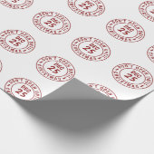 Papier Cadeau Moderne N'Ouvre Pas Jusqu'Au Timbre De Noël (Coin)