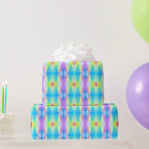 Papier Cadeau Moderne pastel arc-en-ciel iridescent coloré
