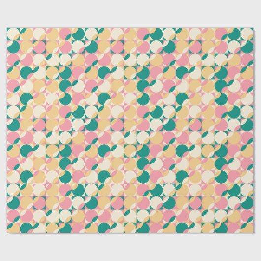 Papier Cadeau Moderne Pastel Retro Boho Abstrait (Plat)