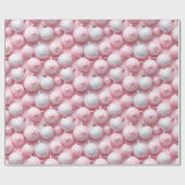 Papier Cadeau Moderne Pastel Rose Girly Arbre de Noël Ornements (Plat)