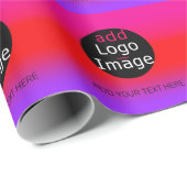 Papier Cadeau Moderne Professionnel Personnalisable Magenta (Coin rond)