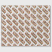 Papier Cadeau Moderne rétro 3D diplômé (Plat)