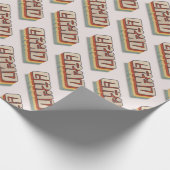 Papier Cadeau Moderne rétro 3D diplômé (Coin)