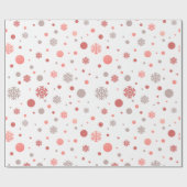 Papier Cadeau Moderne rose et blanc joyeux Noël (Plat)
