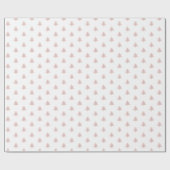 Papier Cadeau Moderne Simple élégant Arbres de Noël rose pâle (Plat)