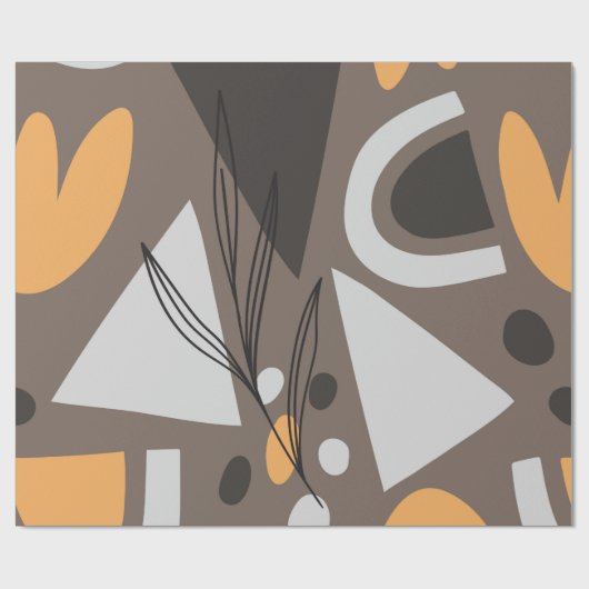Papier Cadeau Moderne simple forme un design motif sans soudure. (Plat)