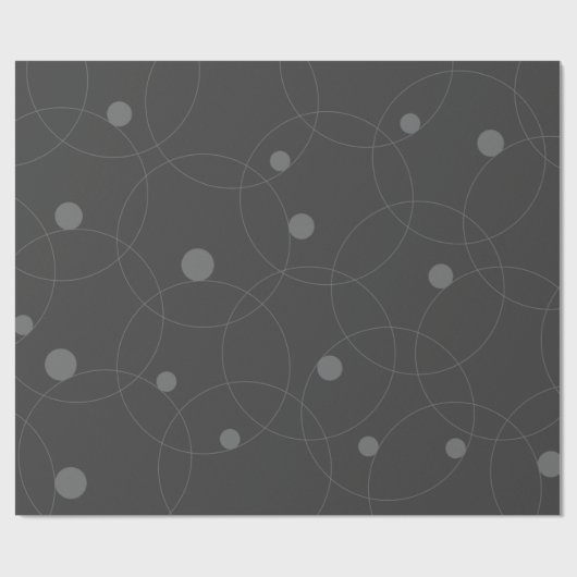 Papier Cadeau Moderne, simple, ludique, amusant motif de cercles (Plat)