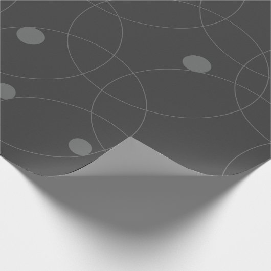 Papier Cadeau Moderne, simple, ludique, amusant motif de cercles (Coin)