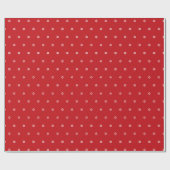 Papier Cadeau Moderne simple rouge et blanc Étoile de David moti (Plat)