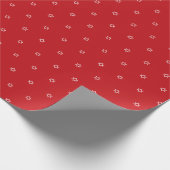 Papier Cadeau Moderne simple rouge et blanc Étoile de David moti (Coin)