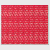 Papier Cadeau Moderne simple Valentine Deux Motif de coeur rouge (Plat)