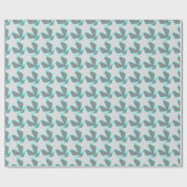 Papier Cadeau Moderne Star Géométrique - gris et turquoise (Plat)