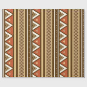 Papier Cadeau Moderne Sud-Ouest Géométrique, Brown, Tan & Rust (Plat)