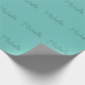 Papier Cadeau Moderne tendance élégant Bleu simple (Coin)