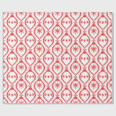 Papier Cadeau Moderne tendance Retro Rouge de vacances Motif (Plat)