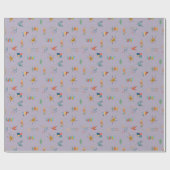 Papier Cadeau Moderne Texturé Violet Clair du Milieu du Siècle (Plat)